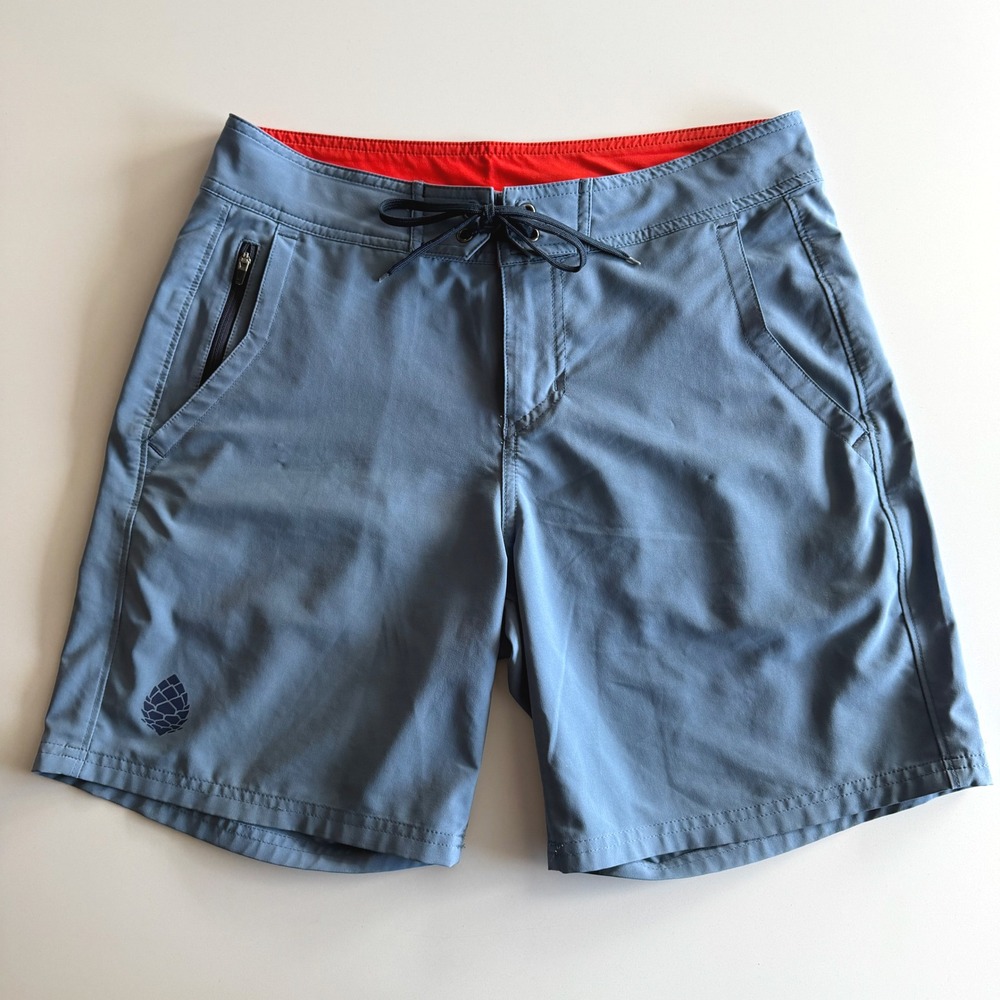 Stio EUC CFS Performance Stretch Cornflower Blue 7" Inseam Board Shorts 30 Waist